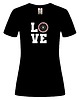 t-shirt damskie Koszulka damska czarna z nadrukiem Love bike 1