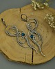 kolczyki wire wrapping Duże kolczyki kwarc niebieski wire wrapping 3