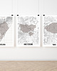 plakaty Paris mapa plakat  50x70 cm / A3 / A4 4