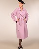 płaszcze damskie Różowy płaszcz z kaszmiru 1