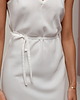 sukienki midi damskie Długa sukienka w stylu bieliźnianym (slip dress), CREAMY-WHITE 5