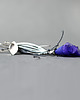 kolczyki wire wrapping Srebrne delikatne kolczyki Fioletowe listki 5
