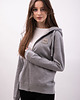 bluza z kapturem damska Bluza szara rozpinana bawełna organiczna GOTS 3