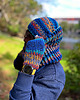 tuby i kominy Męski komin ręcznie robiony Merino 50% "Górski potok" 4