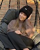 czapki damskie Gruba delikatna wełniana czapka beanie 100% wełna 3
