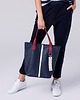 spodnie dresowe damskie Spodnie z dżerseju Boyfriend Look 415 granatowe 1