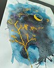 grafiki i ilustracje Złoto akwarele 30x42 abstrakcja szlagmetal folia Golden noc kosmos 2