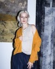 kardigany damskie Szafranowy wełniany kardigan LOLA Saffron 1