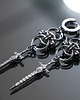 kolczyki - inne Chain mail kolczyki miecze * stal nierdzewna * cyber goth * y2k * 1