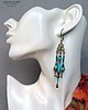 kolczyki z kamieniami Turkusowe kolczyki w stylu boho unikat handmade dla fanki turkusów PREZENT 1