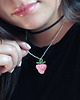 naszyjniki - inne Naszyjnik malinka, owocowy naszyjnik z koralików, naszyjnik handmade 4