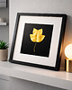 Ozdoby na ścianę Złoty Liść Tulipanowiec amerykański w Ramie 25x25cm. Obraz Handmade 2