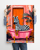 plakaty Zebra w różowej wannie - grafika na plakacie 1