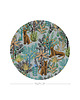 tapety i naklejki ścienne Dots Gold Tigers Light Blue - samoprzylepna tapeta w kształcie koła 1