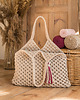 torby na ramię Makramowa torebka Beach Bag M piaskowy 7