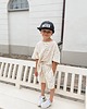 t-shirty dla chłopców Zestaw t-shirt oversize i spodenki wafel lniany 2