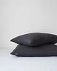 poduszki gładkie Lniana poszewka Classic CHARCOAL 4