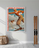 grafiki i ilustracje PLAKAT ZIMA W POLSCE 50X70  RETRO VINTAGE NARTY GÓRY 2