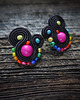 kolczyki soutache Kolorowe Lentinki- kolczyki soutache 2