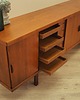 komody Sideboard tekowy z drzwiami przesuwnymi, Dania, lata 60. 1