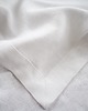 obrusy i serwetki Lniany obrus z listwą  heavy linen PURE WHITE 7