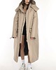 płaszcze damskie Parka Longline Hoodie Oversize Mocca 3