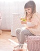 pojemniki na zabawki Wiklinowy kuferek na zabawki  BRUDNY RÓŻ 2