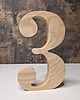 Ślub - inne Cyfra dekoracyjna z litego drewna, jesion, wysokość 20cm 7