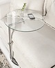 stoliki kawowe Stolik kawowy Loop Side chrom metal szkło 45cm 2