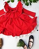 sukienki dla dziewczynki Sukienka Dresowa  Red Glamour 1