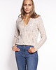 swetry damskie  Rozpinany sweter - SWE267 beż MKM 1