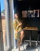 szlafroki damskie Szlafrok narzutka kimono żółte w kwiatowy wzór 2