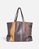 torby na ramię Shoper bag brązowa torba z karmelem i śliwką 1