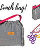 torebki do ręki Lunch bag_ torebka na drugie śniadanie SZARY 2