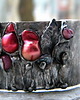 bransoletki wire wrapping perły / rubin  - BRANSOLETA MANKIET - CUFF 6