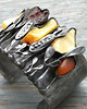 bransoletki wire wrapping surowe bursztyny  -  bransoleta mankiet CUFF 2