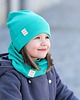 czapki dziecięce Czapka z kominem dziecięca wiosenna - neozieleń 1