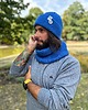 czapki damskie Męska czapka beanie z bawełny logo kolorowe Niebieski Kobalt 5