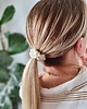 gumki do włosów Gumka jedwabna, scrunchie, biały lotos MINI 2