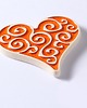 magnesy Ceramiczny magnes serce od serca, pomarańczowy, w pudełku 1