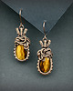 kolczyki wire wrapping Kolczyki z tygrysim okiem 6
