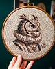 Ozdoby na ścianę Sir Owlerton,  haft w oprawie 20 cm 4