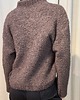 swetry damskie  Sweter golf boucle Marrone 3