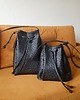 torebki do ręki "Le sac petite" czarna tłoczona skóra 7