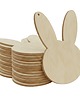 ozdoby wielkanocne Drewniany Obraz Zawieszka zajączek królik do malowania decoupage 10szt 15cm 6