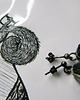 kolczyki wire wrapping turmaliny  - surowe  - sztyfciki 3