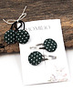 ozdoby do włosów dla dzieci Komplet do włosów gumeczki i spinki w kropeczki Dottie Green 1