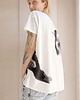t-shirt damskie Kawki akwarele fullprint Biały Oversize 2