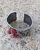 bransoletki wire wrapping Czerwone maki - bransoletka regulowana 4