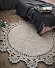 dywany Okrągły dziergany dywan ,dywan sznurkowy 110cm 1